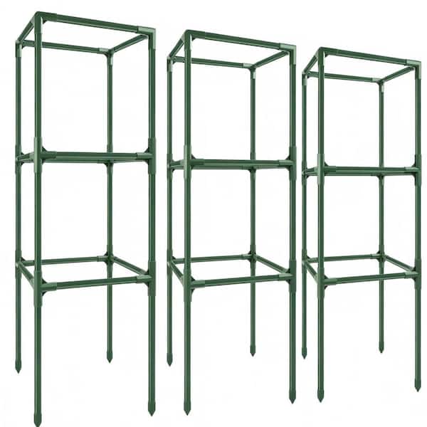 OGETFUUR 49 in. H Green Steel, Metal Coated Adjustable Modular