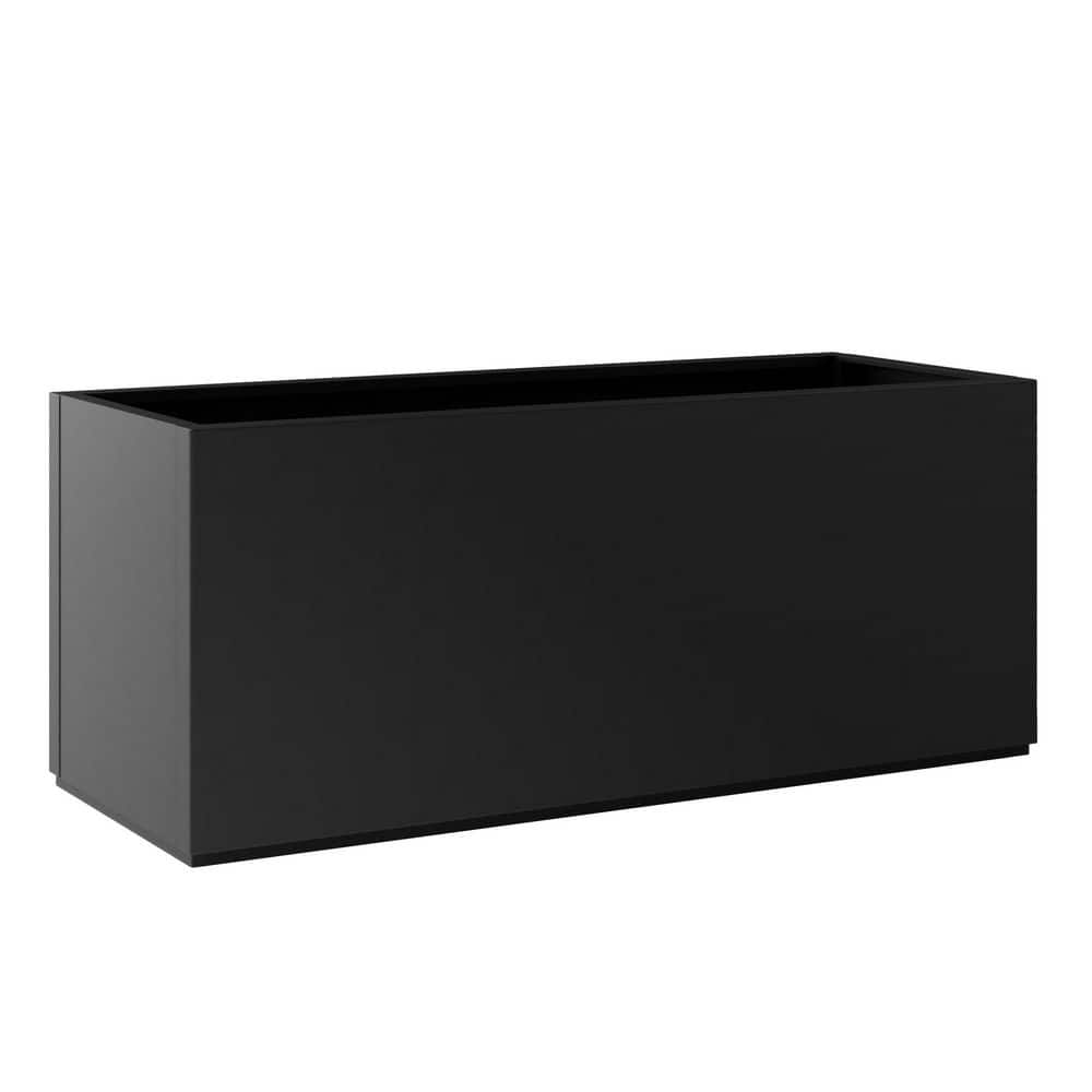 Tall 16 Inch Metal Planter Box-Black Rectangle Outdoor Plant Pot price history on PriceWatchPro