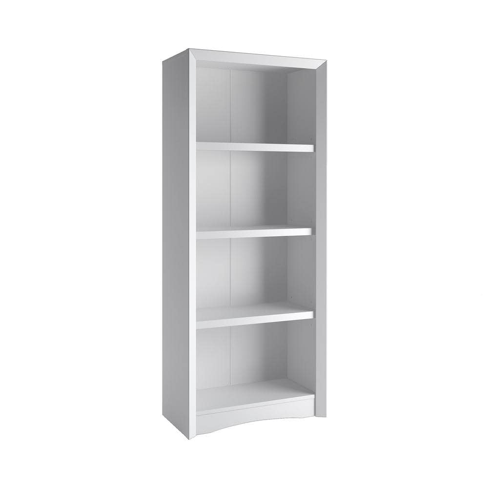 CorLiving Quadra 71 in. White Engineered Wood 4-shelf Standard Bookcase with Adjustable Shelves -  LSA-818-S