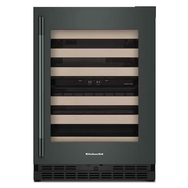 24 in. Dual Zone 46-Wine Bottles Beverage & Wine Cooler in Juniper Green