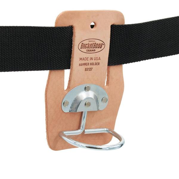 BUCKET BOSS Saddle Leather Swinging Hammer Holder for Work Tool Belts 55127  - The Home Depot