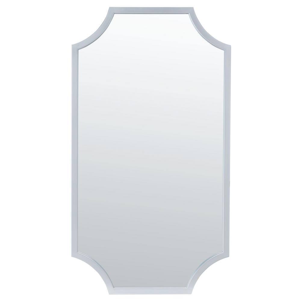 Elenin Silver Scalloped Rectangular Wall Mirror