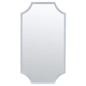 Elenin 19.75 in. W x 36 in. H Iron Novelty Modern Silver Wall Mirror