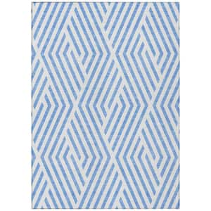 Chantille ACN550 Denim 8 ft. x 10 ft. Machine Washable Indoor/Outdoor Geometric Area Rug