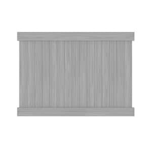 Bryce 6 ft. x 8 ft. Driftwood Gray Vinyl Privacy Fence Panel