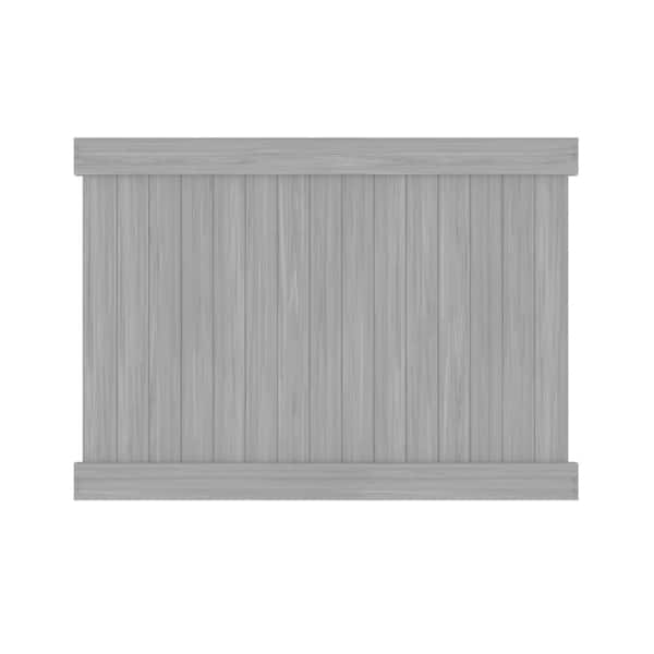 Barrette Outdoor Living Bryce 6 ft. x 8 ft. Driftwood Gray Vinyl Privacy Fence Panel