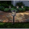 Home Decorators Collection Braxton 20 Lumen Black LED Weather Resistant Outdoor Solar Path Light with Glass Lens (4-Pack)