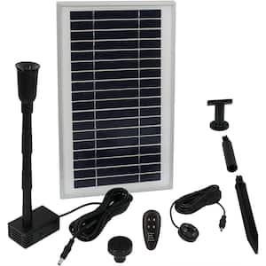 55 in. Lift 105 GPH Solar Pump Kit with Battery Pack and Remote Control