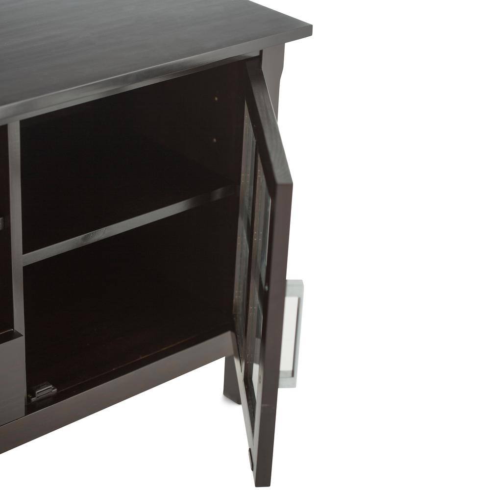 Hickory Brown 60" Solid Wood TV Media Console with Cabinets