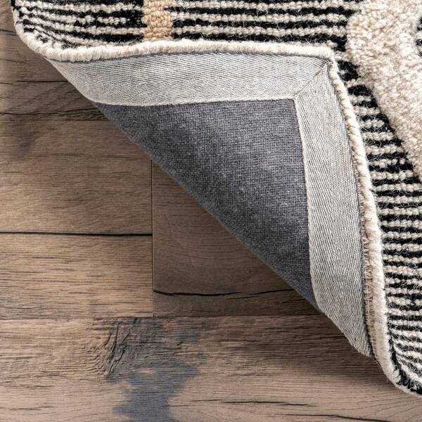 nuLOOM Calle Moroccan Arrows Wool Gray 5 ft. x 8 ft. Modern Area