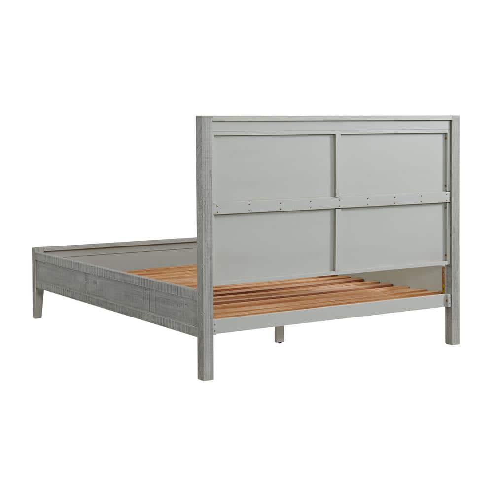 Arden 5-Piece Driftwood Gray Pine Bedroom Set with Queen Bed