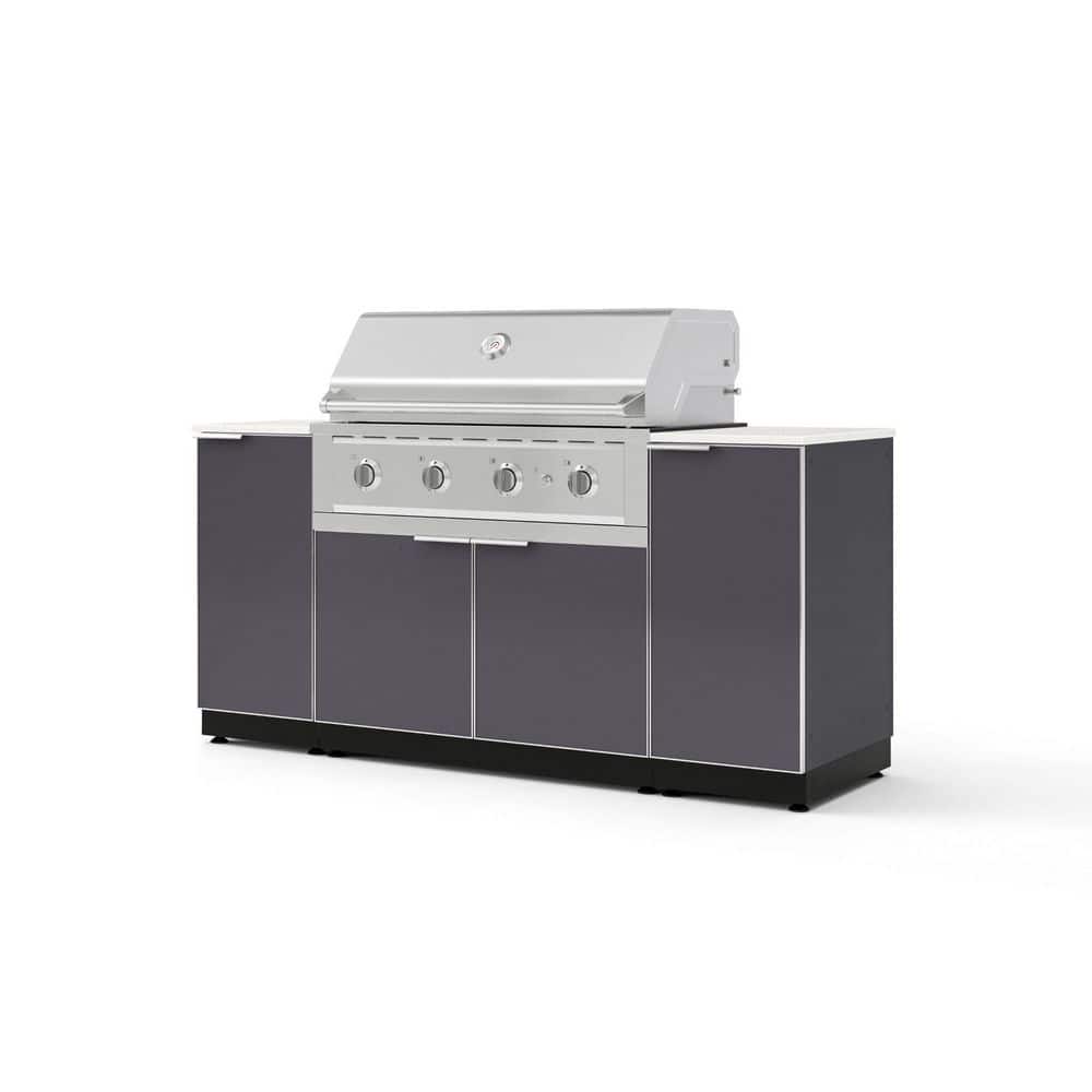 "Outdoor Kitchen 6-Piece 4-Burners Propane Grill Island in Gray w/40"" Performance Grill & Dekton Aeris- Countertop" price history on PriceWatchPro