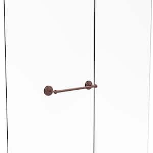 Allied Brass PB-41T-SM-18-GYM Pacific Beach Collection 18 Inch Shower Door Towel Bar with Twisted Accents Matte Gray 