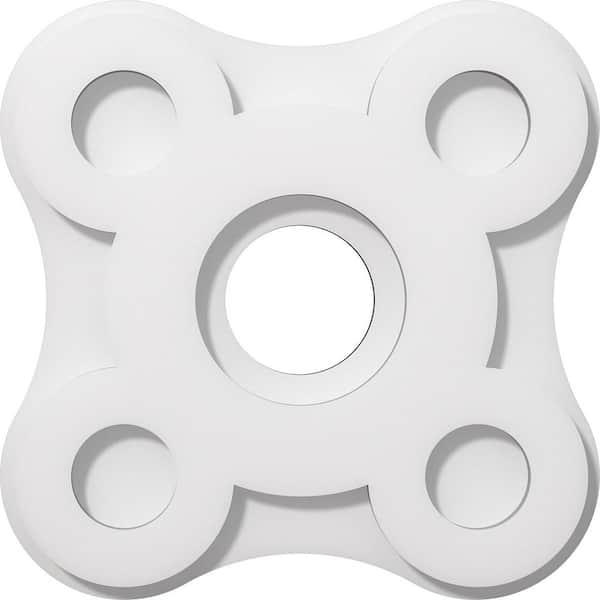 Ekena Millwork 1 in. P X 4 in. C X 12 in. OD X 3 in. ID Luna Architectural Grade PVC Contemporary Ceiling Medallion