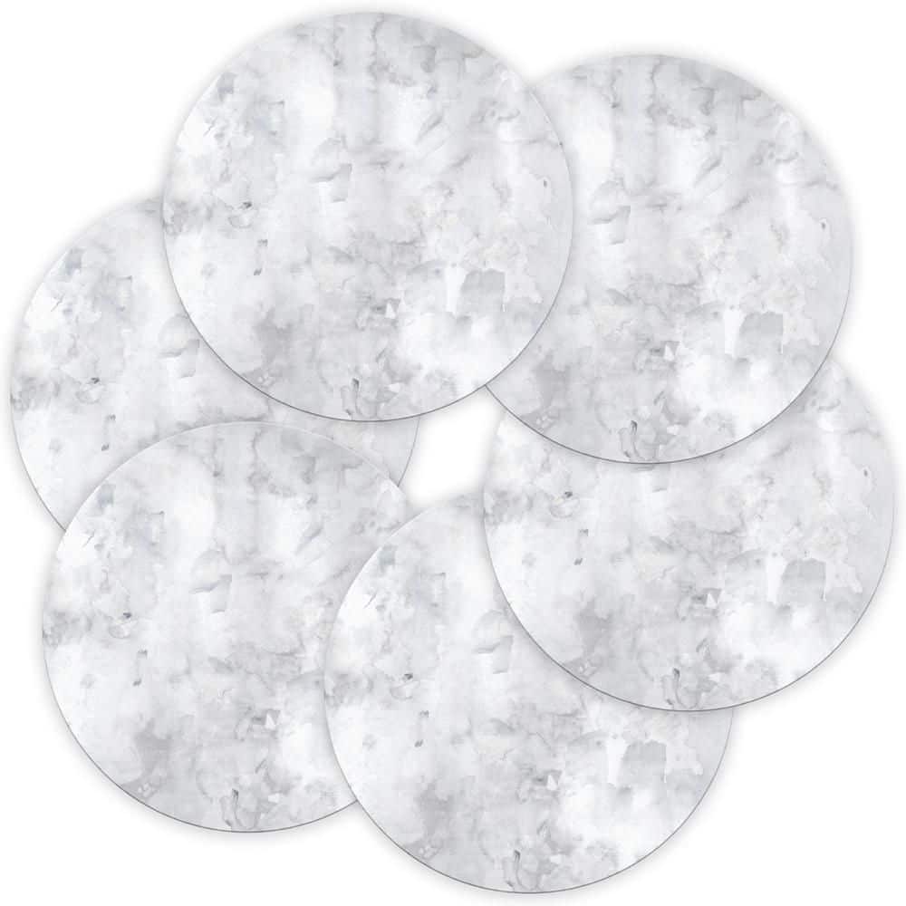 17 in. x 12 in. Gray Vinyl Placemats (Set of 6)