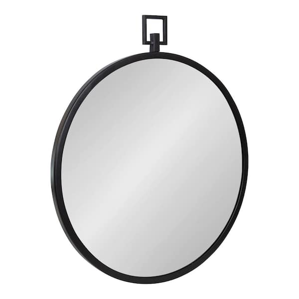 Kate and Laurel Tabb 27.75 in. x 24 in. Modern Round Black Framed ...