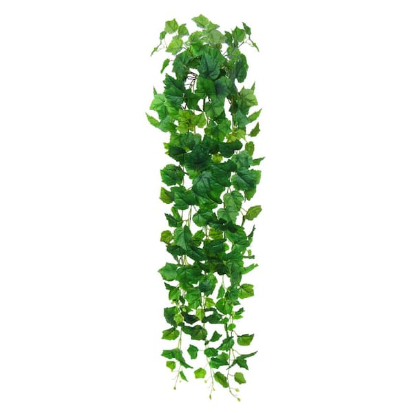 LIVING LUXURY 51 in. Artificial Grape Leaf Ivy Leaf Vine Hanging