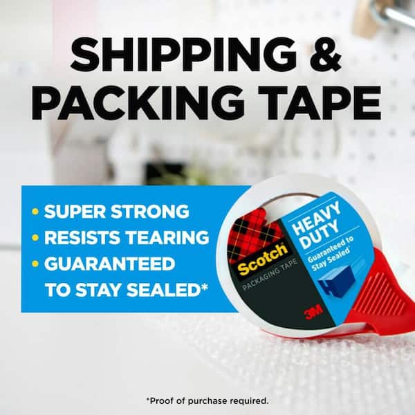 Scotch 1.88 in. x 54.6 yds. Heavy Duty Shipping Packaging Tape