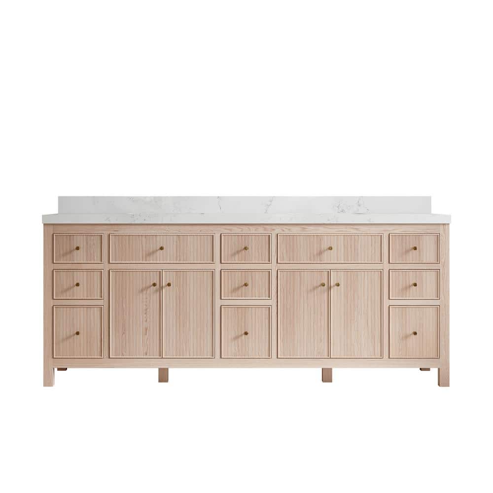 Willow Collections Sonoma Oak 84 in. W x 22 in. D x 36 in. H Double ...