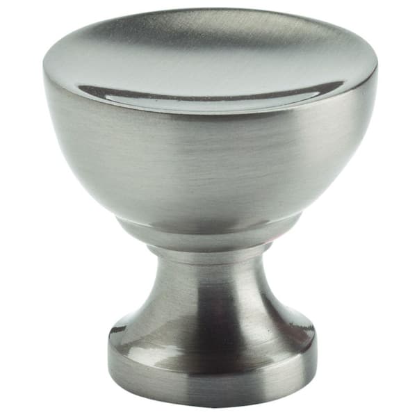 Atlas Homewares Shelley Collection 1-1/4 in. Brushed Nickel Round Cabinet Knob