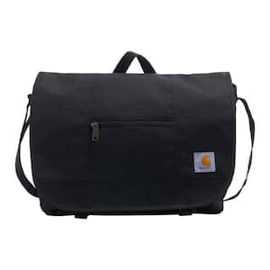 17.72 in. Ripstop Messenger Bag Backpack Black OS