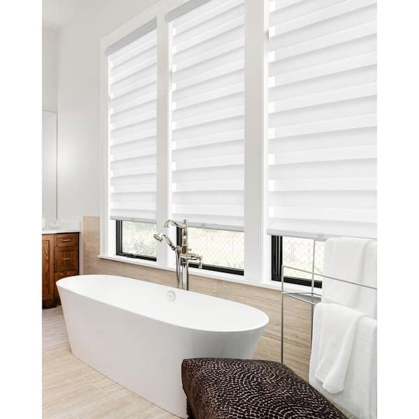 24 inches Wide Double Layered Window Blind for Day and Night Light Filtering Window Treatment with Mesh and Opaque Fabric Gray RBS24GY72A Changshade Cordless Zebra Roller Shade with Valance 24 inches Wide Double Layered Window Blind for Day and Night Light Filtering Window Treatment with Mesh and Opaque Fabric Gray RBS24GY72A Changshade Cordless Zebra Roller Shade with Valance