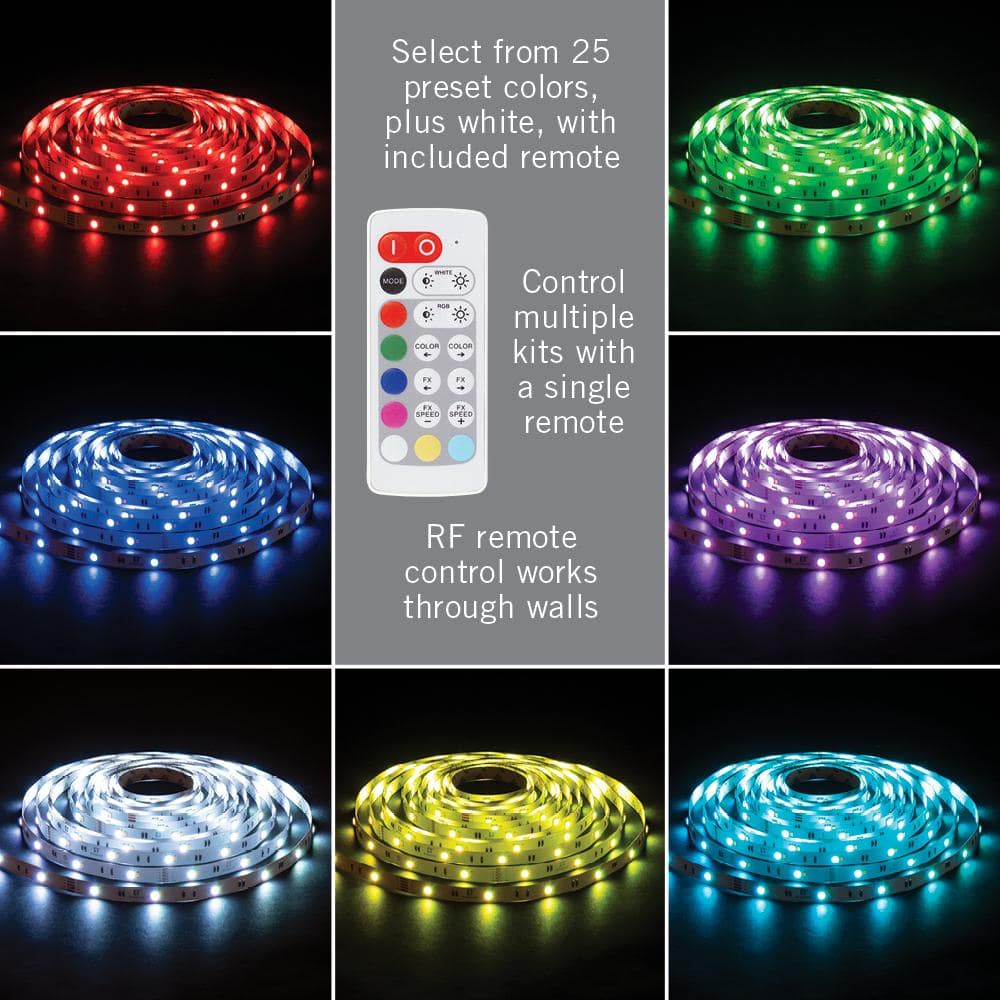 16 ft Multicolor LED Strip Light Kit with Remote