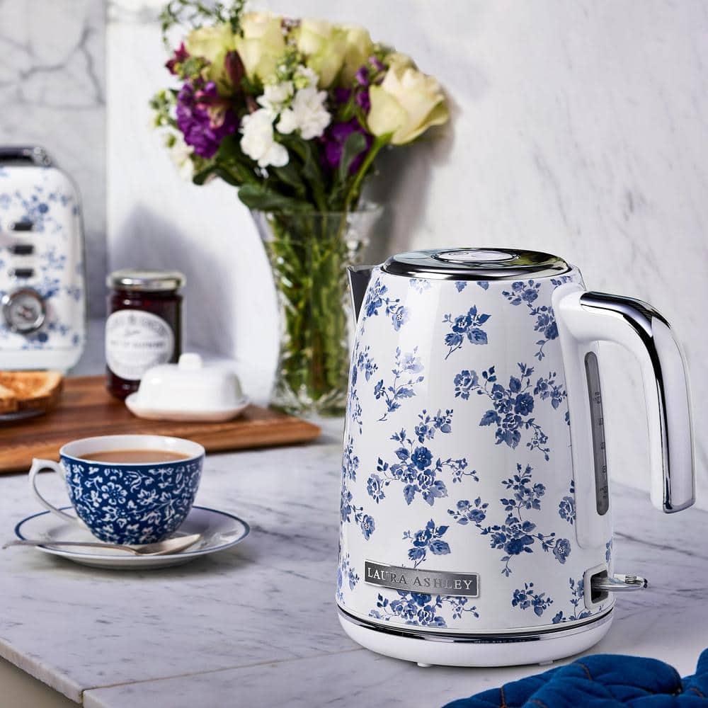 Laura Ashley China Rose Stainless Steel Electric Jug Kettle