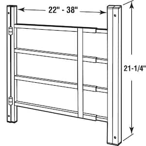 22 in. to 38 in.W x 21 in. H high Carbon Steel, Fixed 4-Bar Window Guard, Black (Width Expandable)