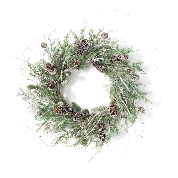 SULLIVANS 24" Artificial Cedar and Pine Wreath