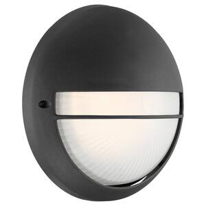 Clifton Black LED Round Outdoor Bulkhead Light