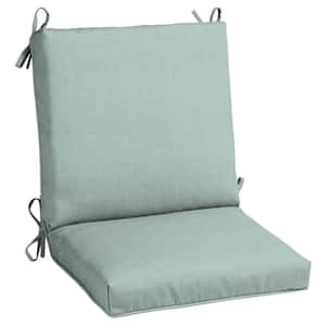 19 in x 20 in CushionGuard Rectangular Outdoor Mid Back Dining Chair Cushion in Seabreeze