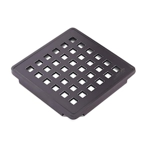 Drain Cover Matte Black 3.75 in. W Floor Installation Kit for Accessory