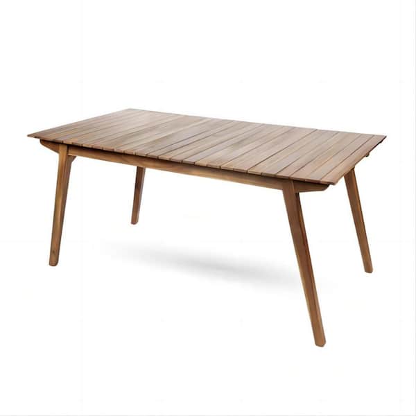 Clihome 68 in. Acacia Wood Dining Table