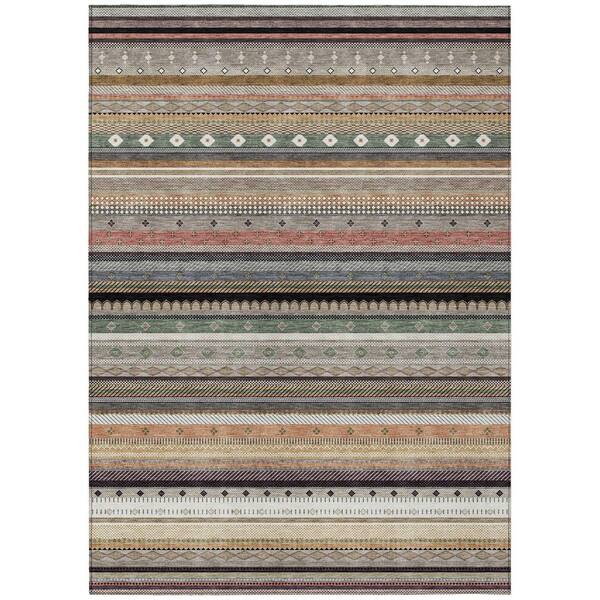 Addison Rugs Chantille Machine Washable Indoor/Outdoor Abstract ACN2218 Khaki 3 ft. x 5 ft. Area Rug