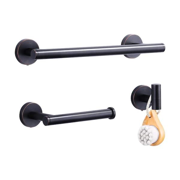 3-Piece Bath Hardware Set with Mounting Hardware in Oil Rubbed Bronze