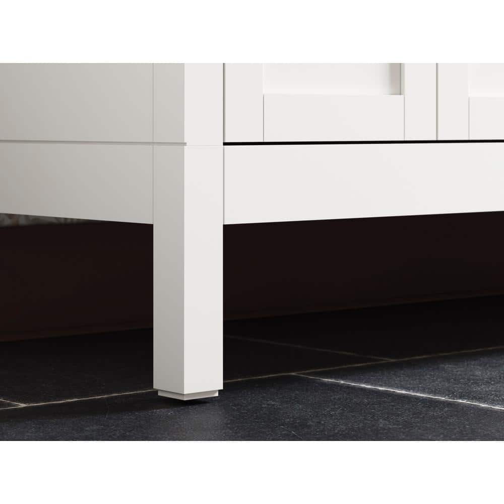 Hadron 60" White Freestanding Double Bathroom Vanity Set
