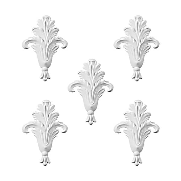 American Pro Decor 1/2 in. x 3-1/4 in. x 4-3/4 in. High Density Polyurethane Applique and Onlay Moulding (5-Pack)