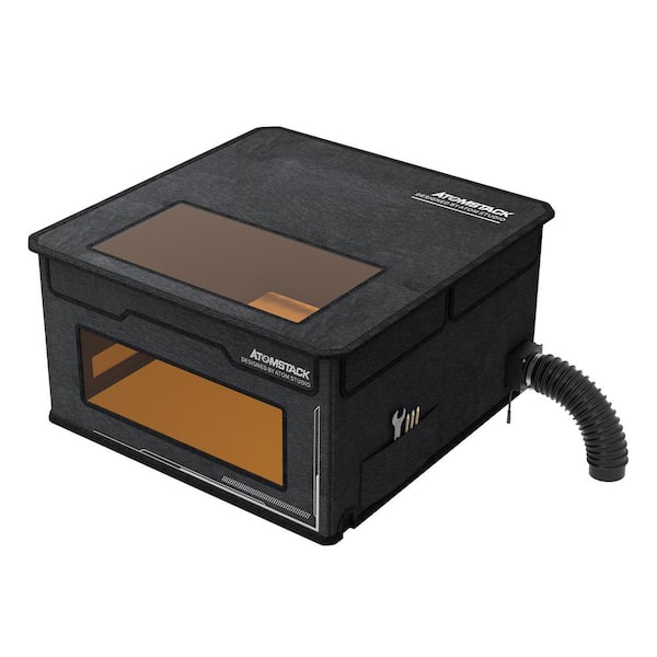 ATOMSTACK Foldable Protective Cover with Fan, Vent & Pipe, Smoke-Proof, Eye Protection, Suitable for Most Laser Engraving Machine
