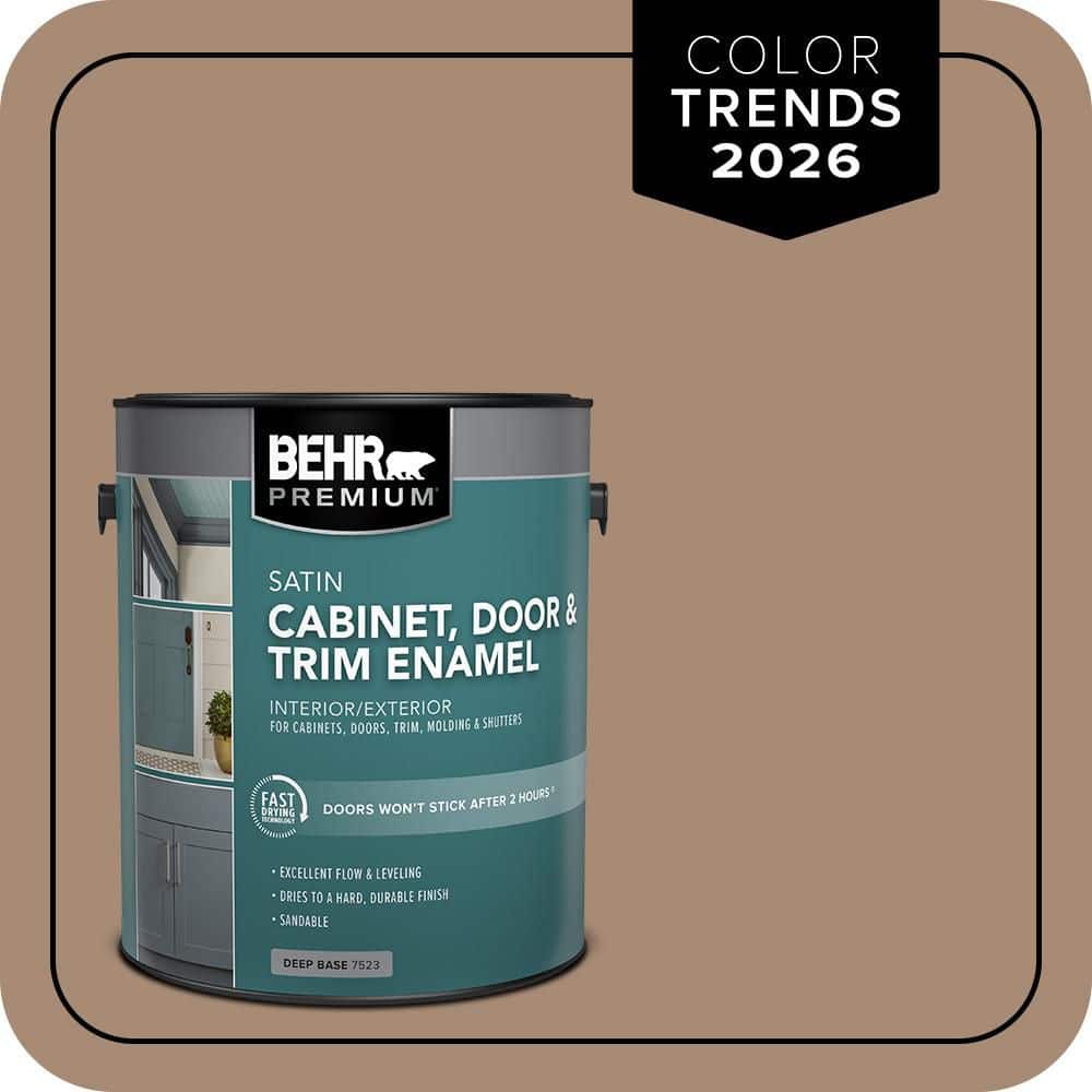 BEHR PREMIUM 1 gal. #N240-5 Rodeo Tan Satin Enamel Interior