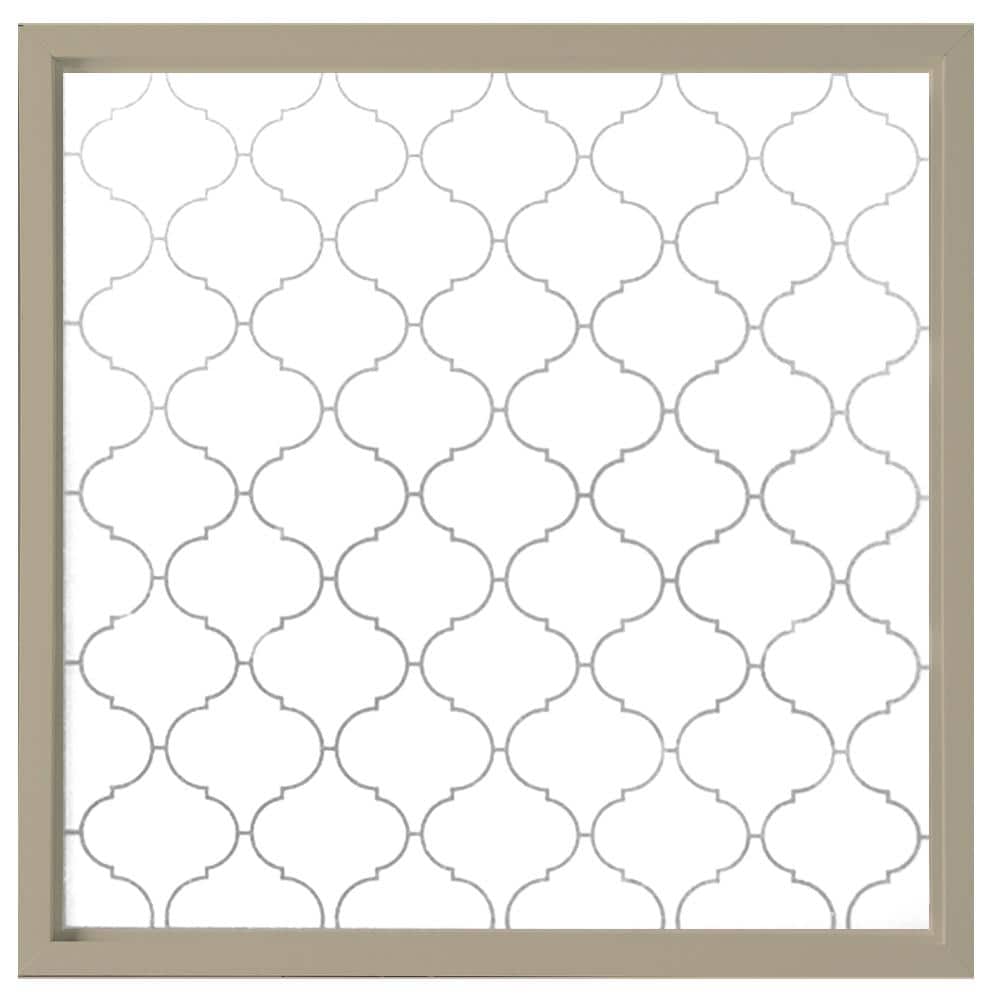 23.5 in. x 23.5 in. Baroque Decorative Glass Picture Vinyl Window - Tan price history on PriceWatchPro