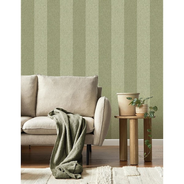 Finn Green Chevron Stripe Non-Pasted Wallpaper Sample