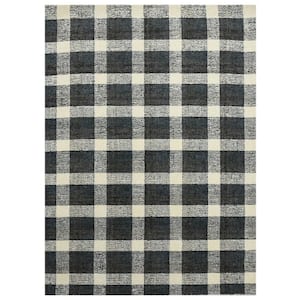 Tartan 2 ft. X 3 ft. Charcoal Plaid Area Rug