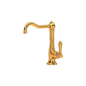 Acqui Single Handle Bar Faucet in Italian Brass