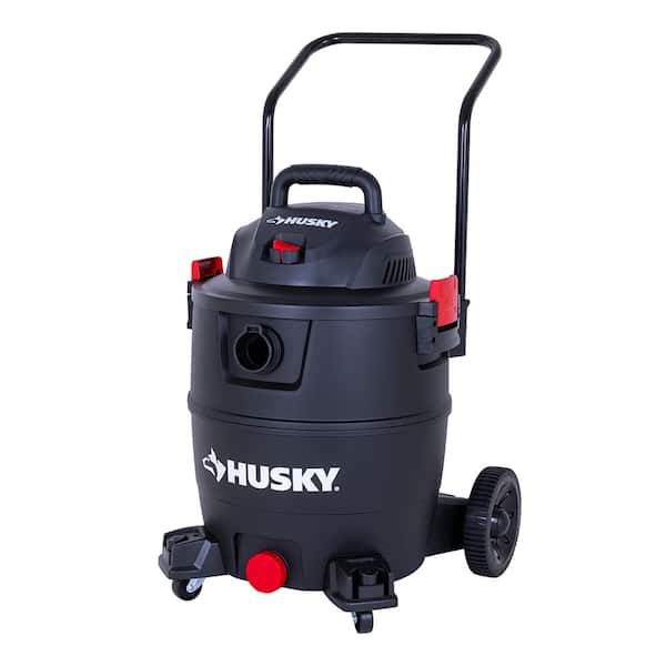 Husky 16 Gal. Poly Cart-Design Wet/Dry Vac with a Cartridge Filter, Hose, and Accessories