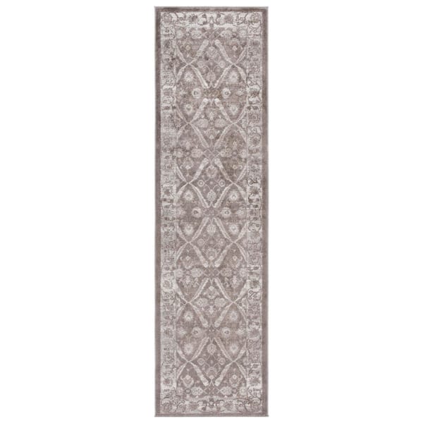 Sofia 2 ft. x 8 ft. Tan/Beige Border Runner Rug