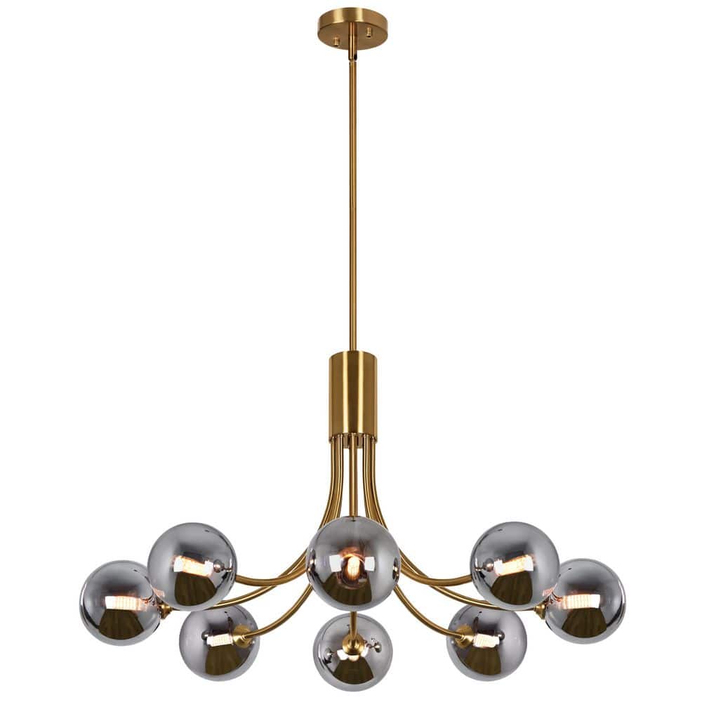 8 light Brass Modern Sputnik Chandelier for Dining Room Foyer with no bulbs included price history on PriceWatchPro