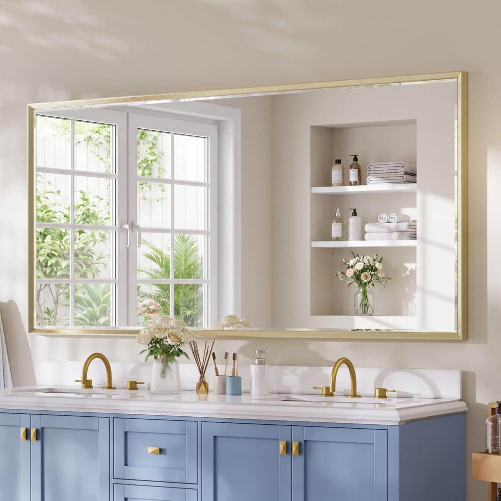 W W72DK Bonosuki Modern 36 in. H x 72 in. W Aluminum Double Beveled Frame