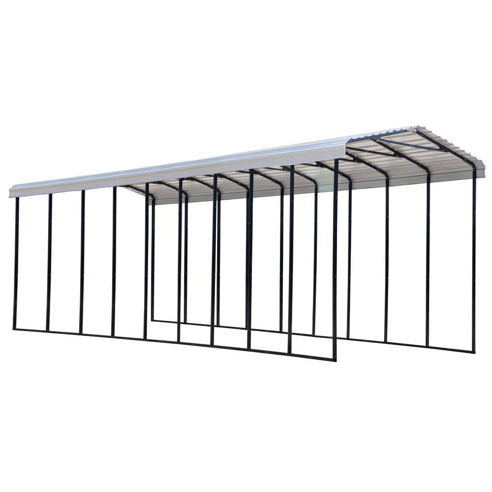 14 ft. x 42 ft. Black Galvanized Steel RV Carport