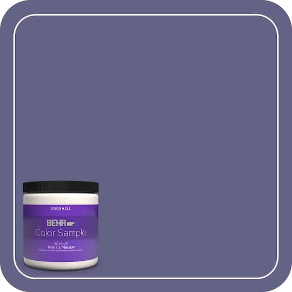 BEHR PREMIUM PLUS 8 oz. #640D-7 Pharaoh Purple Eggshell Enamel Interior Paint & Primer Color Sample